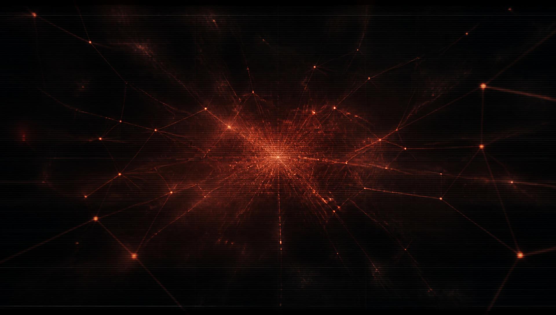 A dark constellation map of connected business nodes representing an AI second brain